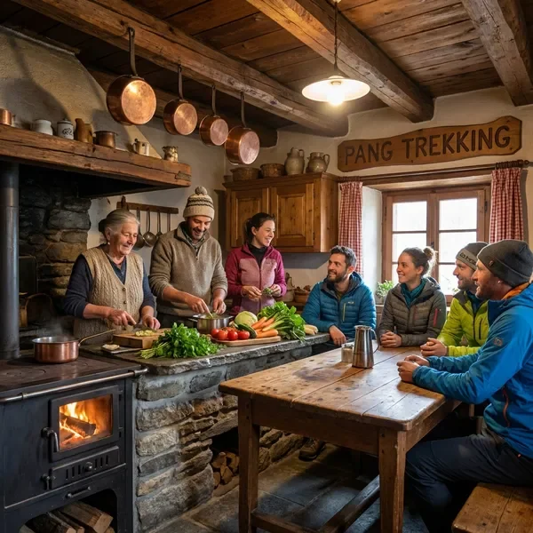 Homestay experience with local family meal preparation