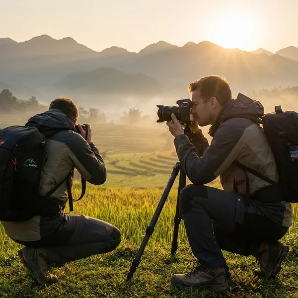 Photography tour capturing Sapa landscapes at sunrise